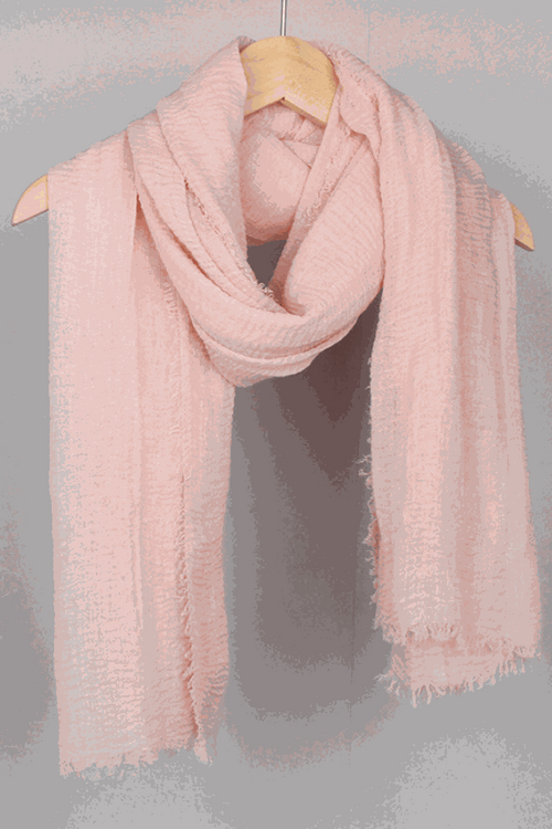 Soft pink linen Color-POP Scarf lightweight, warm, eco-friendly, and all-weather ready accessory