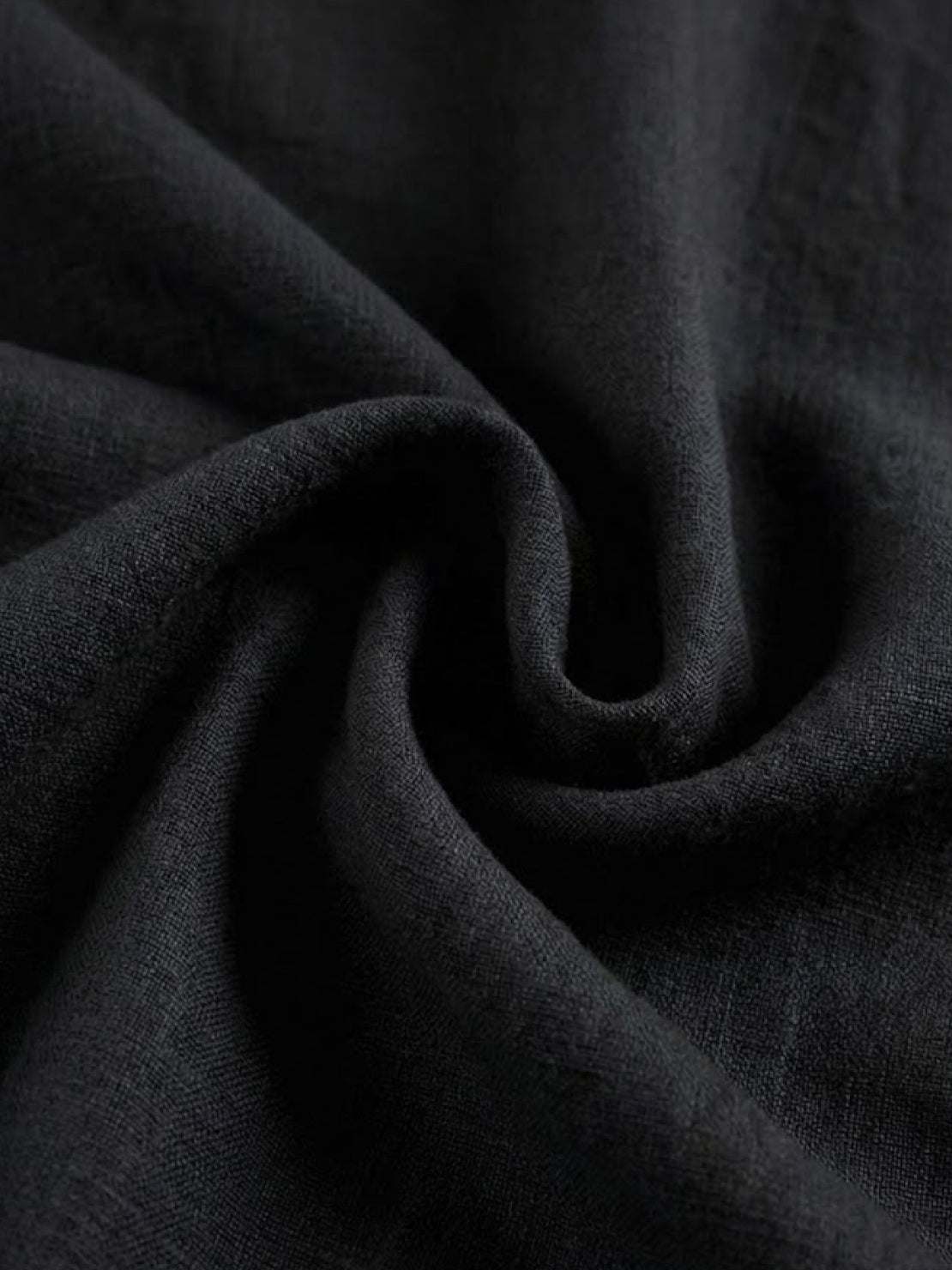 Loose fit bohemian maxi dress in breathable linen blend with long sleeves and maxi length