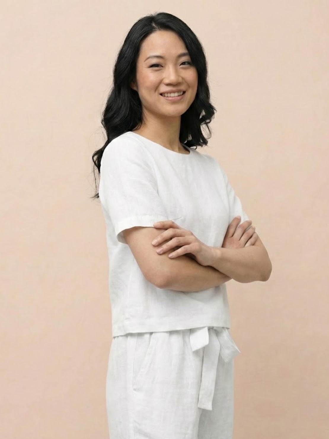 Breathable 100% cotton linen monochrome co-ord two-piece set with relaxed fit and soft texture