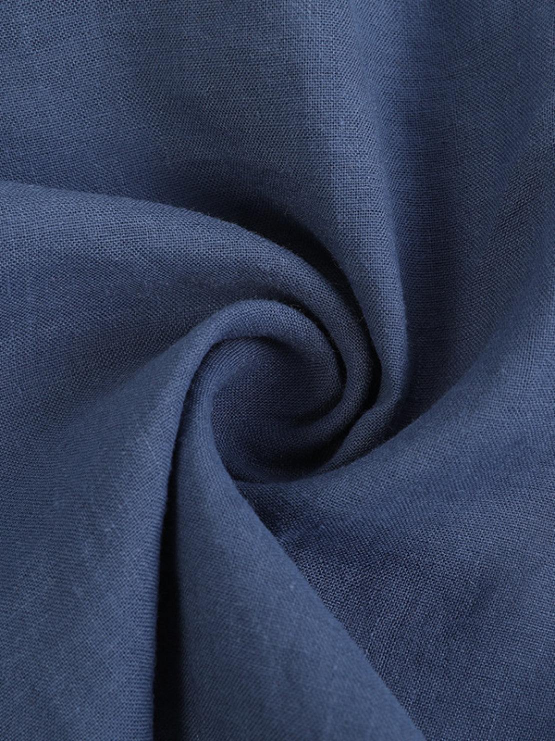 Lightweight linen-like feel two-piece set for travel and comfort