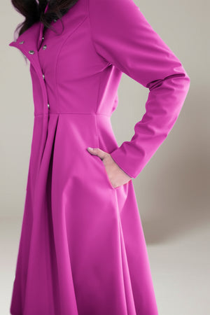 Water-Repellent Rain & Shine A-Line Hooded Raincoat