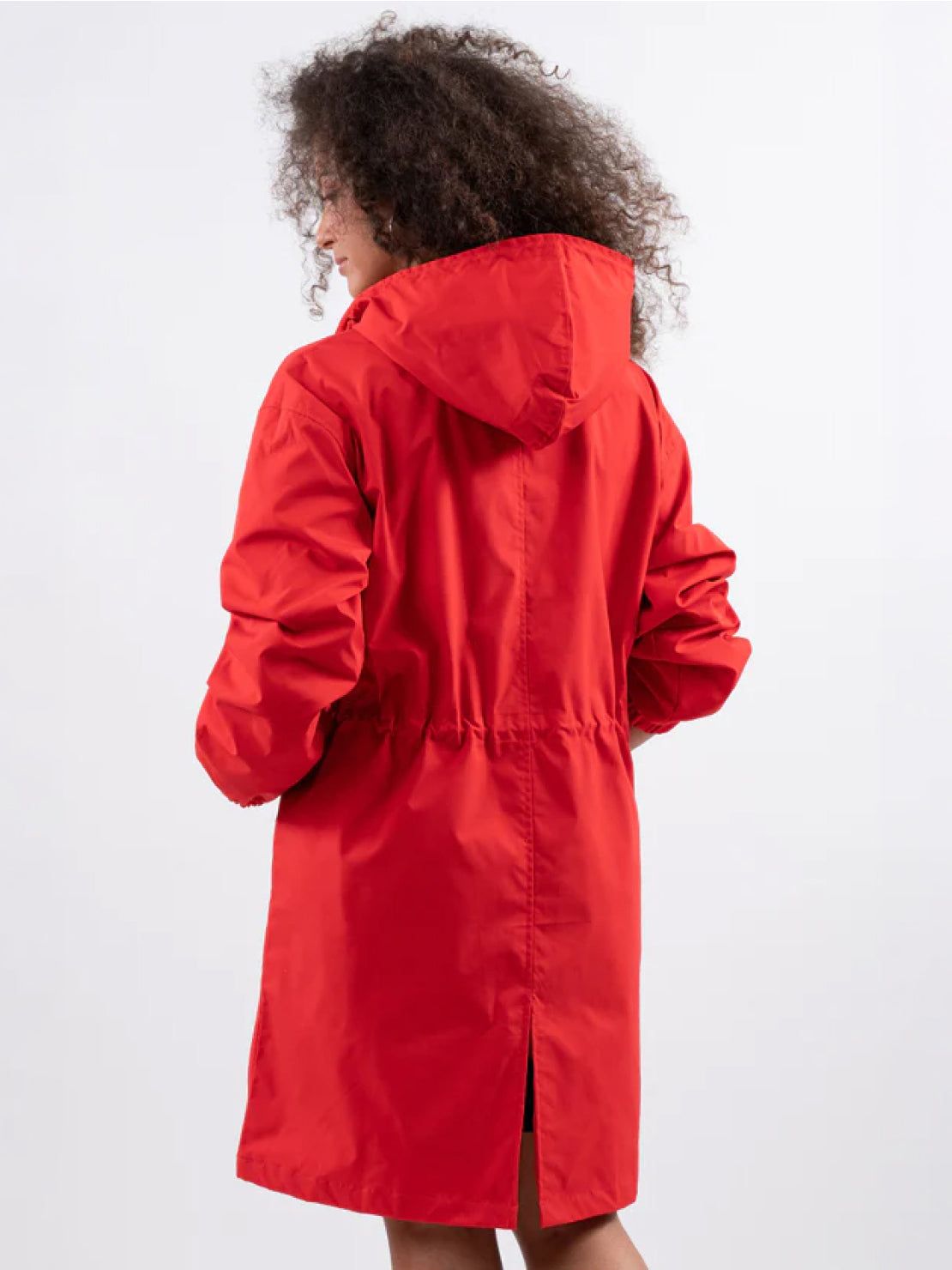 Water-resistant oversized hooded windbreaker rain jacket for outdoor activities