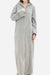 Stylish flannel nightgown with hood and zipper, soft thick fabric, cozy and warm design.