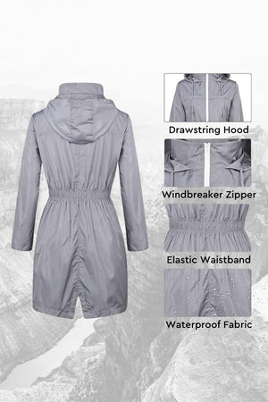 Outdoor and Travel Hooded Raincoat Windbreaker Jacket