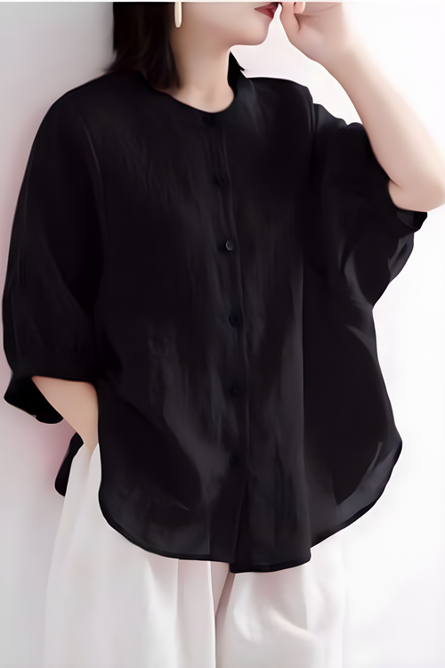 Relaxed Loose Breathable Linen Blouse