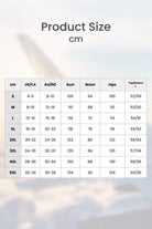Size chart for loose solid color sleeveless two-piece set with bust, waist, hips, and length measurements in cm.