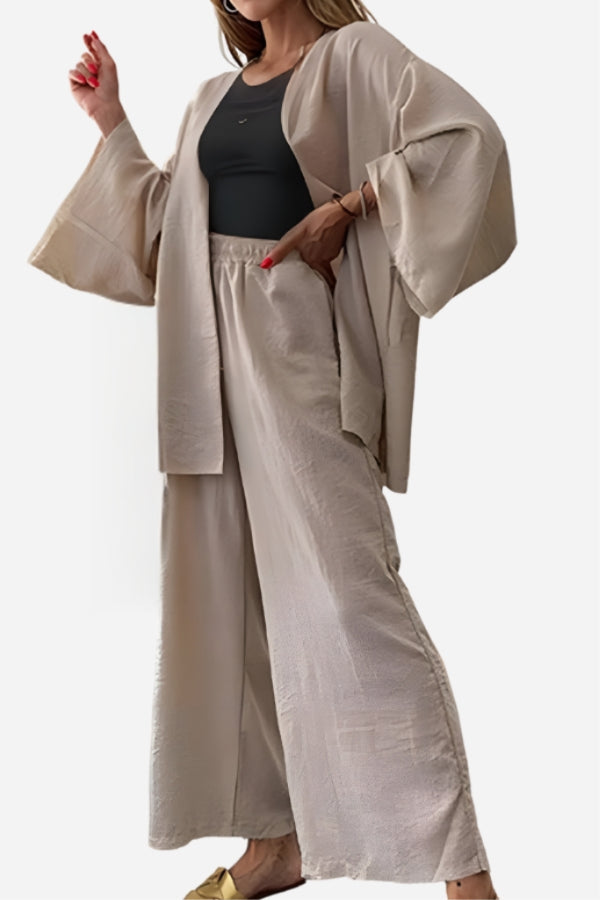 Chic Comfort Kimono Two-Piece Set