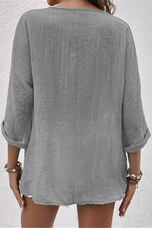 Breezy Button Front Tunic