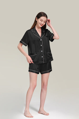 Mulberry Silk Essentials Buttoned Short Set