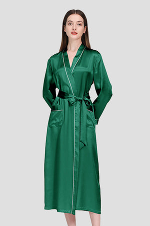 100% Mulberry Silk Belted Classy Nightgown