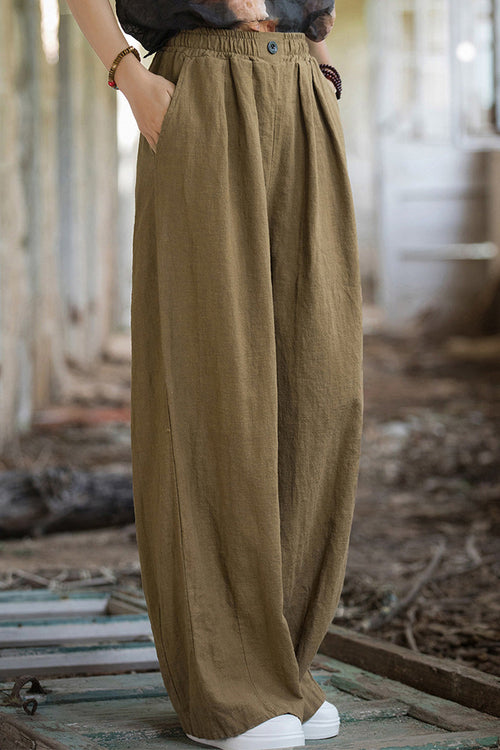 Sandwashed Ramie Linen Pants