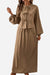 100% Cotton Long-sleeve Crop Top Maxi Skirt Set
