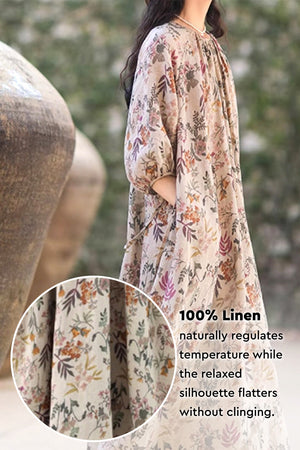 Italian Summers 100% Linen Maxi Dress
