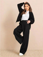 Easy Airport Lounge Set soft cotton-blend two-piece travel outfit with relaxed fit and wrinkle-resistant fabric