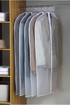 Waterproof dustproof clothing covers protecting suits and jackets in closet