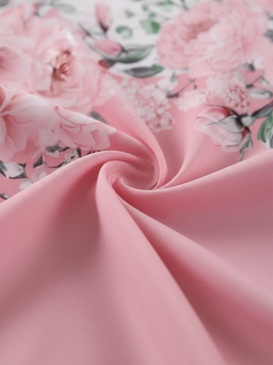 women's floral button-down shirt with long sleeves and relaxed fit