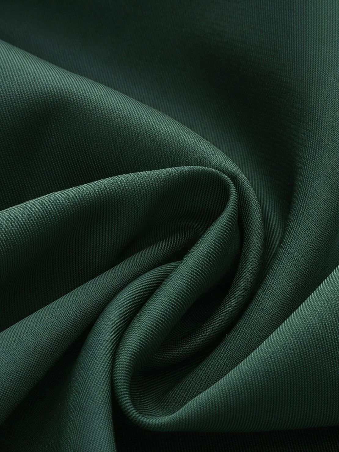 Slimming V-neck midi dress with button-front, ruffle cuffs, and A-line skirt in wrinkle-resistant fabric