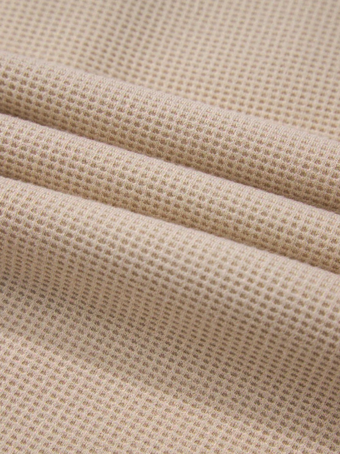 CloudKnit Oversized Hooded Shacket in waffle knit texture with button-front and drawstring hood