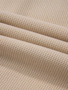 CloudKnit Oversized Hooded Shacket in waffle knit texture with button-front and drawstring hood