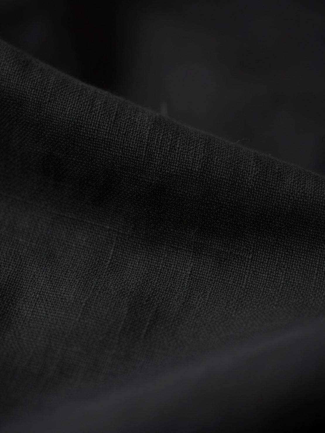 Maxi cotton-linen empire waist dress with 3/4 sleeves and side pockets