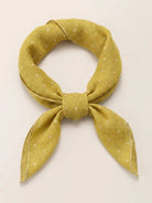 100% linen neck scarf with lightweight breathable fabric and timeless checkered pattern
