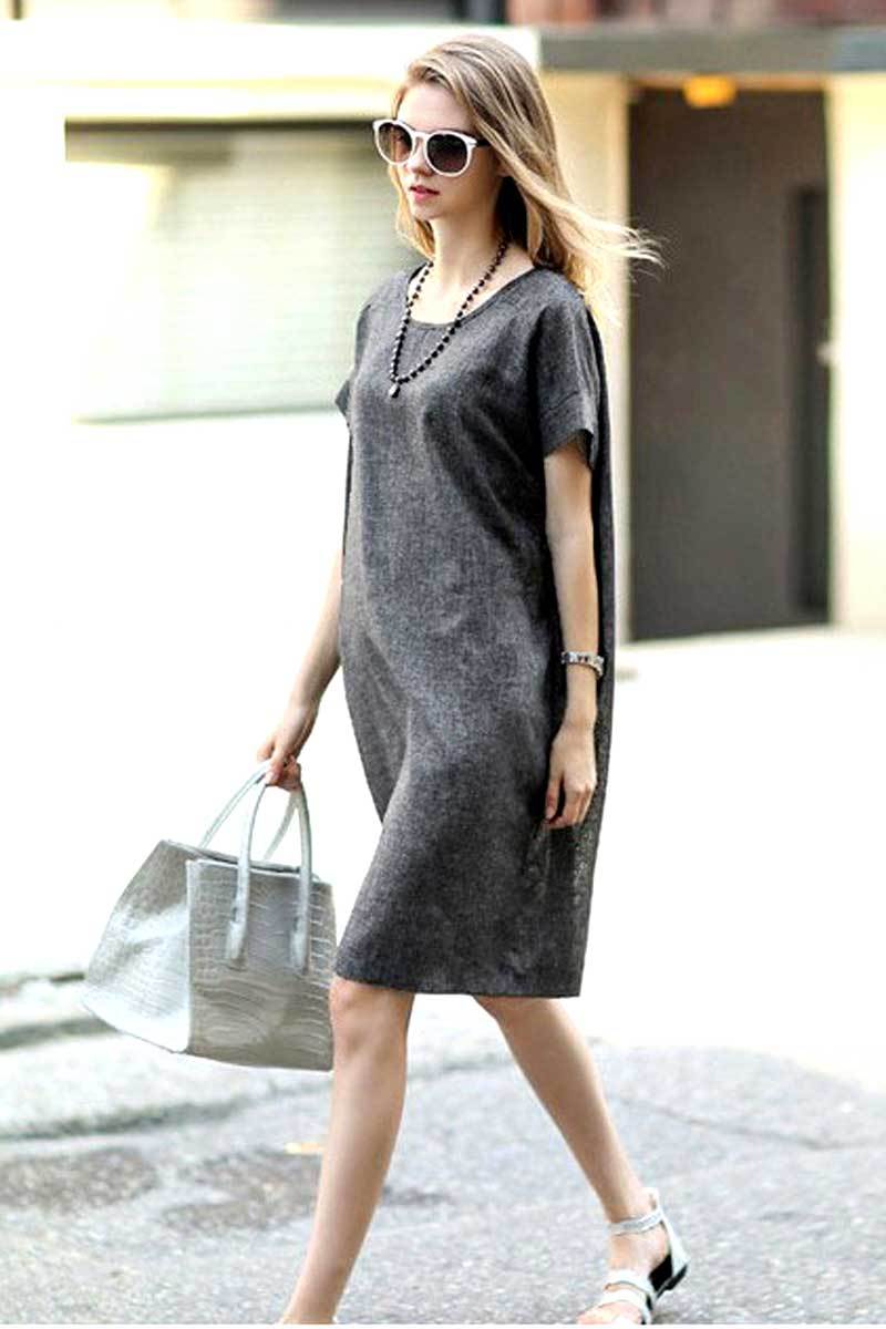 Short Sleeve Shift Dress