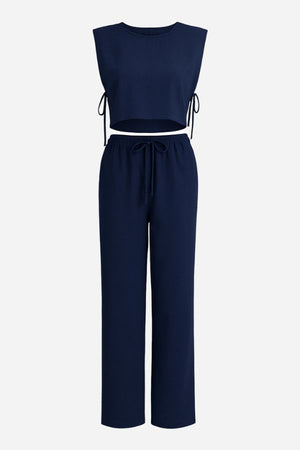 Breathable Cotton-Linen Blend Two-Piece