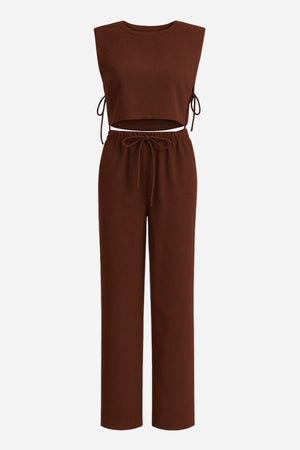 Breathable Cotton-Linen Blend Two-Piece