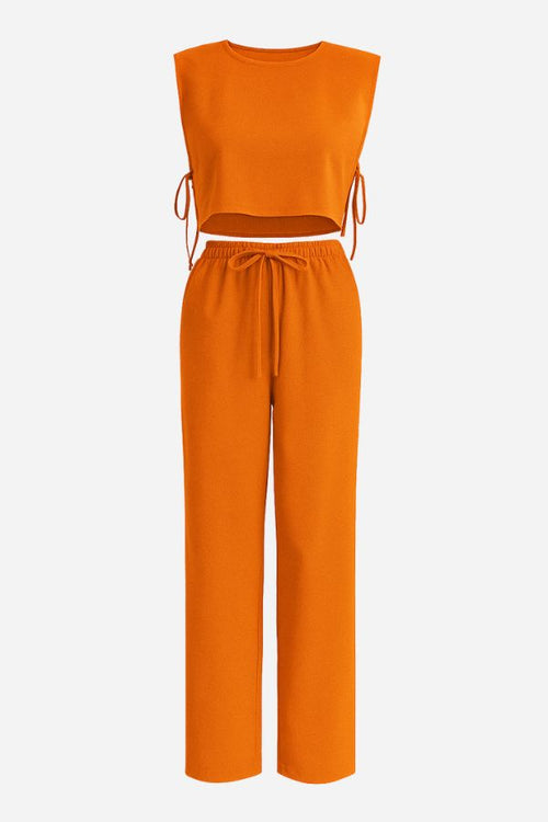 Breathable Cotton-Linen Blend Two-Piece