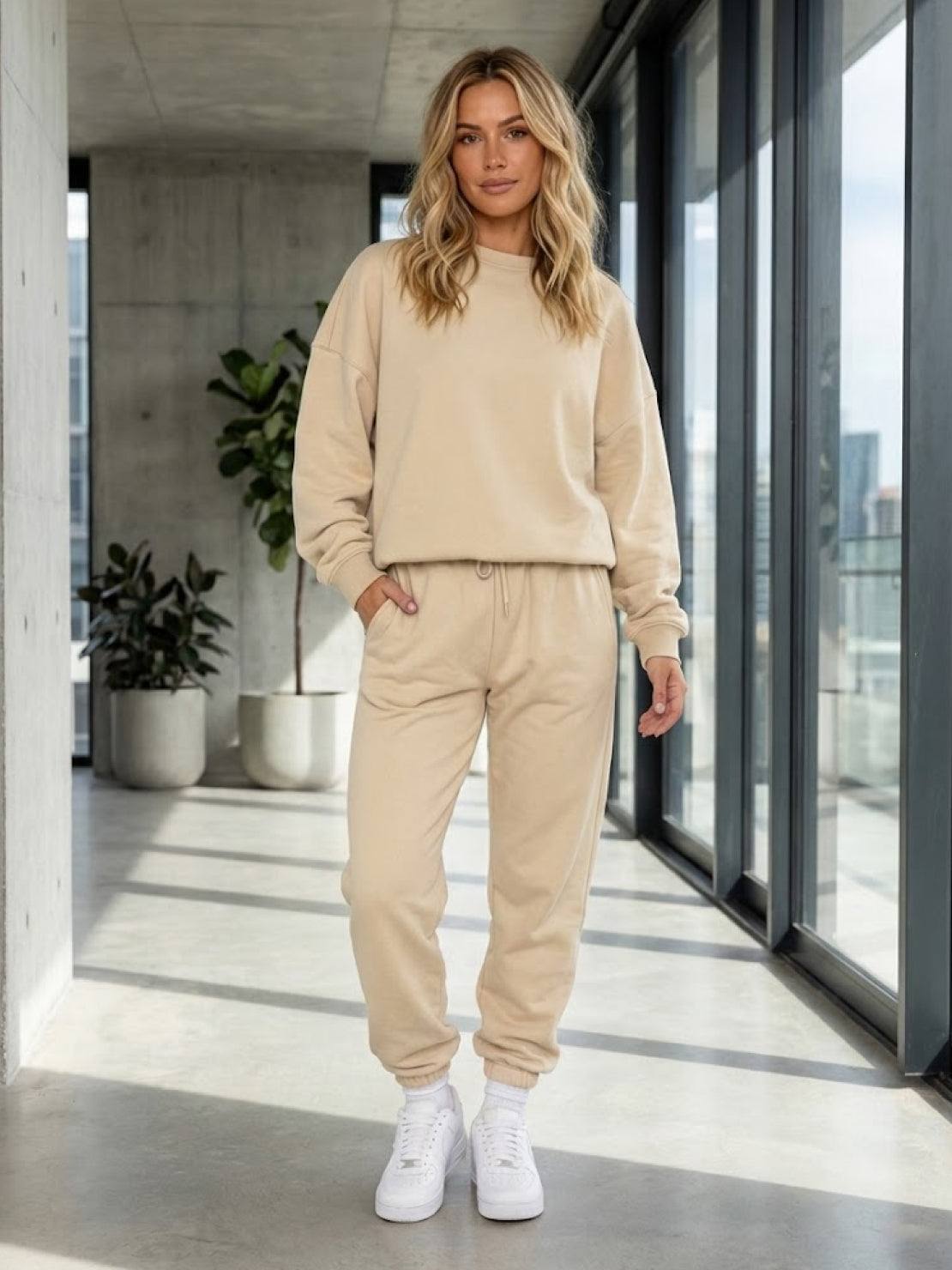 Classic Comfort Athleisure set in stretchy, wrinkle-resistant fabric for versatile everyday wear