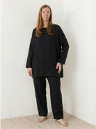 Everyday fashion loose-fit two-piece matching set with breathable fabric and casual elegant style