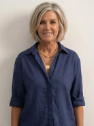 Model wearing oversized 100% cotton shirt and wide-leg pants co-ord set in relaxed fit