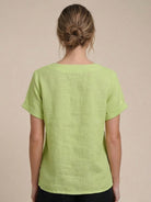 Relaxed Fit Linen Button-Up Tee with breathable cotton fabric and stylish button detail