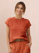 Comfy Couture Knit Sweater relaxed fit two-piece knit set with matching pants in soft fabric