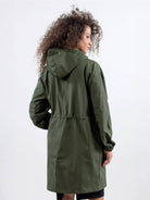 Water-resistant oversized hooded windbreaker rain jacket for outdoor activities