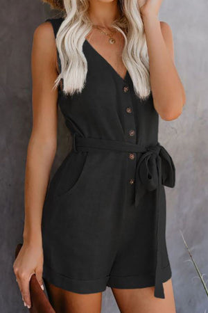 Alluring V-neck Layered Romper