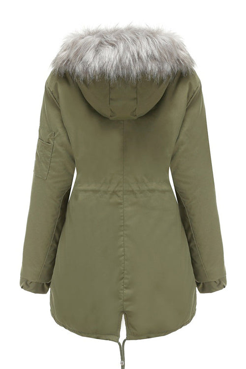 Fur Collar Fleece Coat